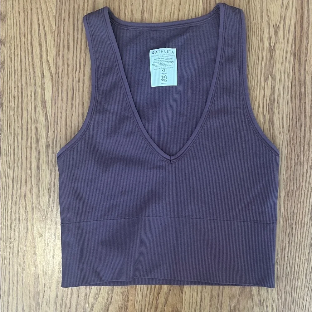 Athleta Women's Deep Purple Crop Top - Picture 1 of 4